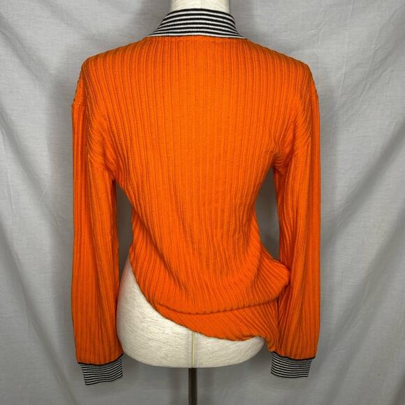 J.W. Anderson Virgin Wool asymmetric sweater zip front striped long sleeve - Picture 4 of 8